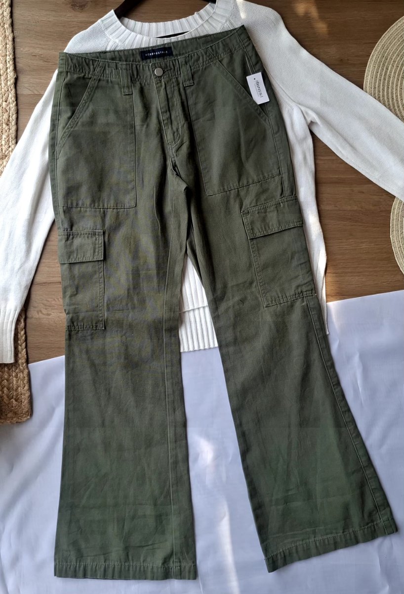 Pantalón AÉROPOSTALE Cargo Verde Militar — miniatura 5
