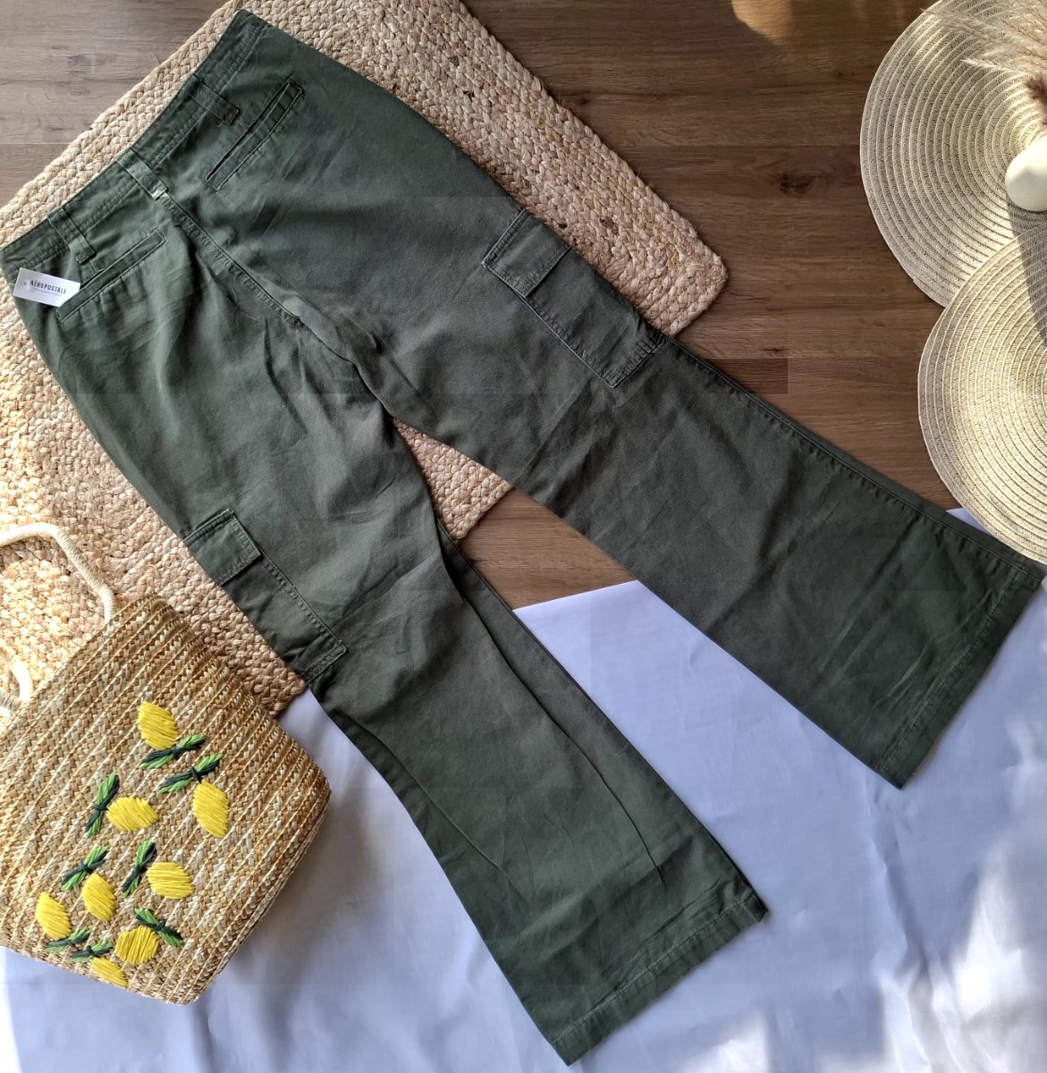 Pantalón AÉROPOSTALE Cargo Verde Militar — miniatura 4