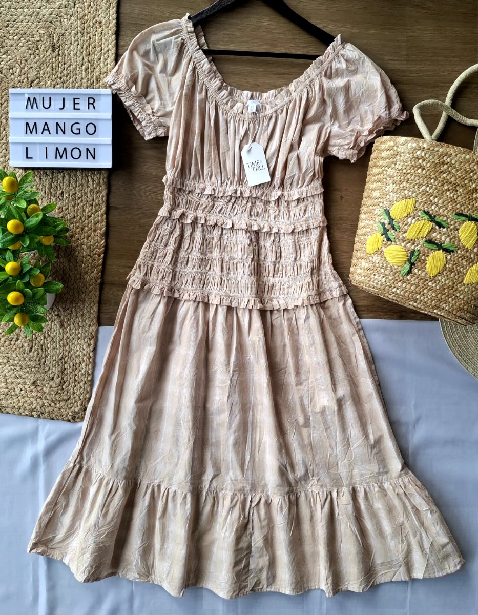 Vestido TIME AND TRU Romance Natural — miniatura 2