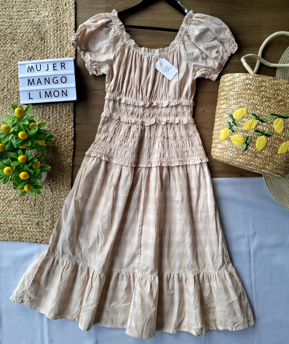 Vestido TIME AND TRU Romance Natural — miniatura 3