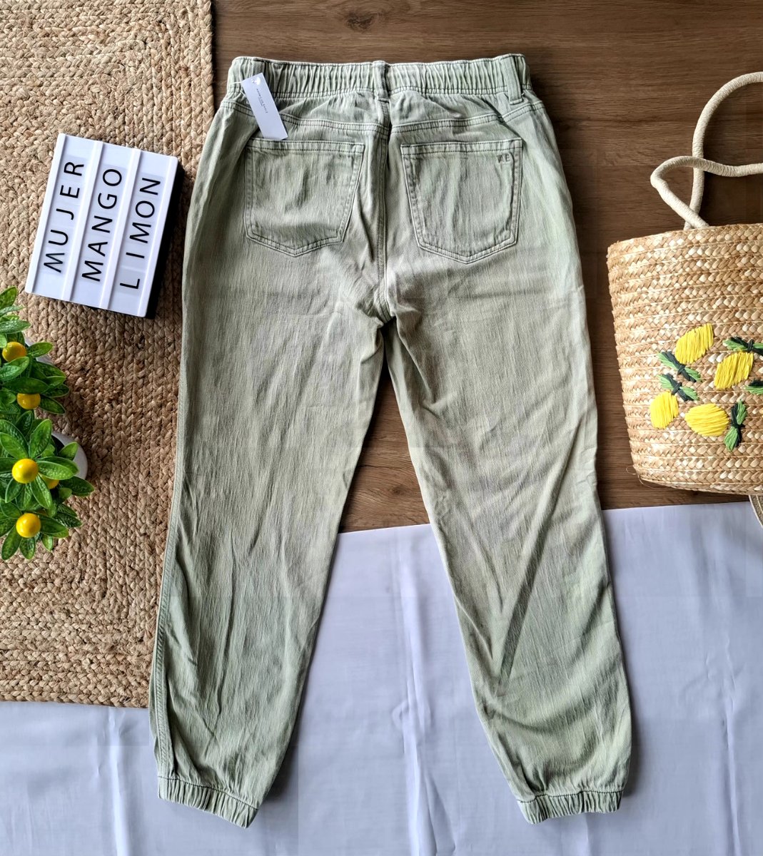 Pantalón AMERICAN EAGLE Verde Safari — miniatura 3
