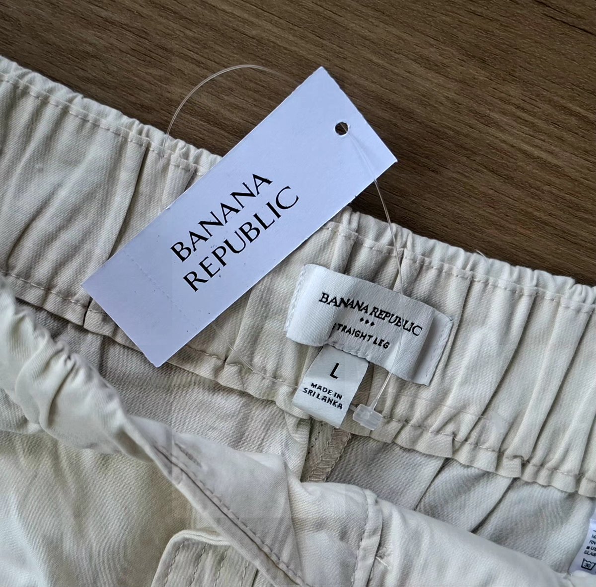 Pantalón BANANA REPUBLIC Lino Natural — miniatura 4