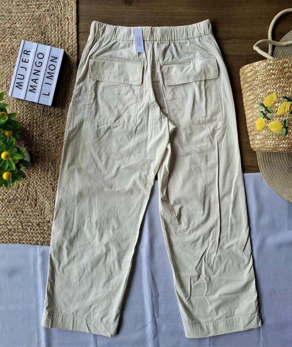 Pantalón BANANA REPUBLIC Lino Natural — miniatura 3
