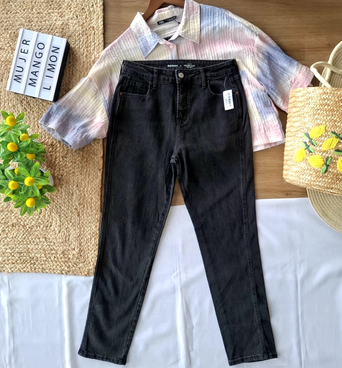 Jean OLD NAVY Negro Vintage — miniatura 4