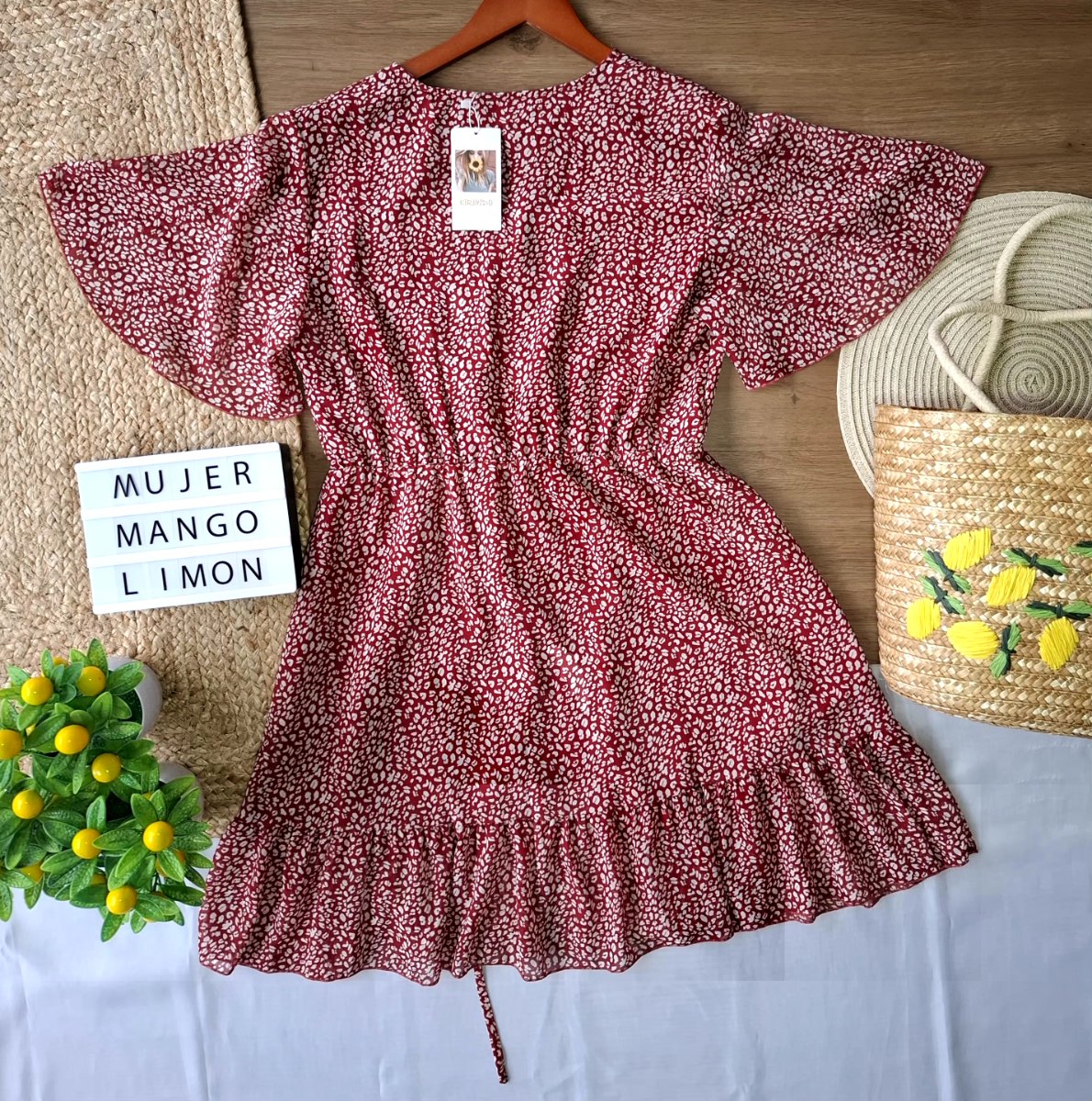 Vestido KIRUNDO Encanto Carmesí — miniatura 3