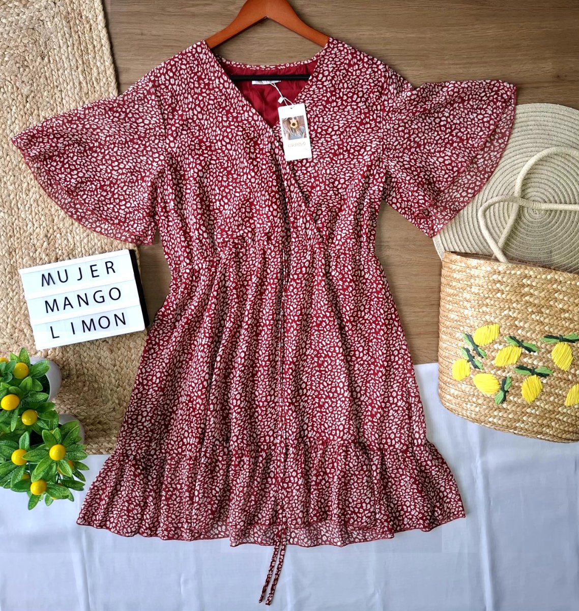 Vestido KIRUNDO Encanto Carmesí — miniatura 2