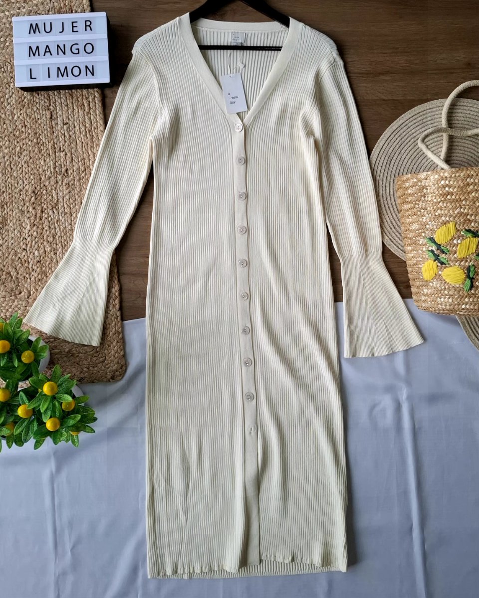 Vestido A NEW DAY Marfil Elegante — miniatura 2