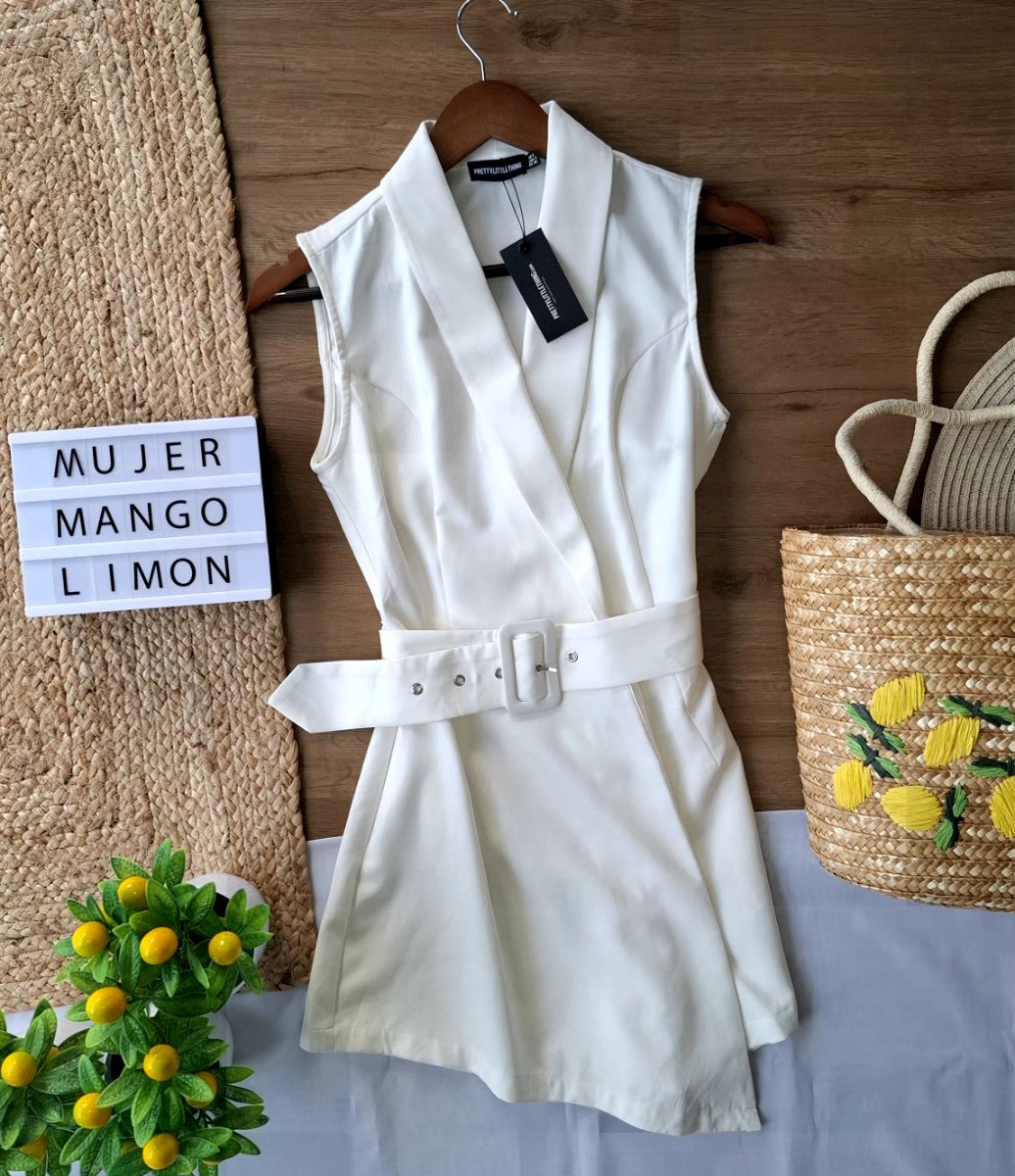 Enterizo PRETTYLITTLETHING Elegancia Marfil — miniatura 2