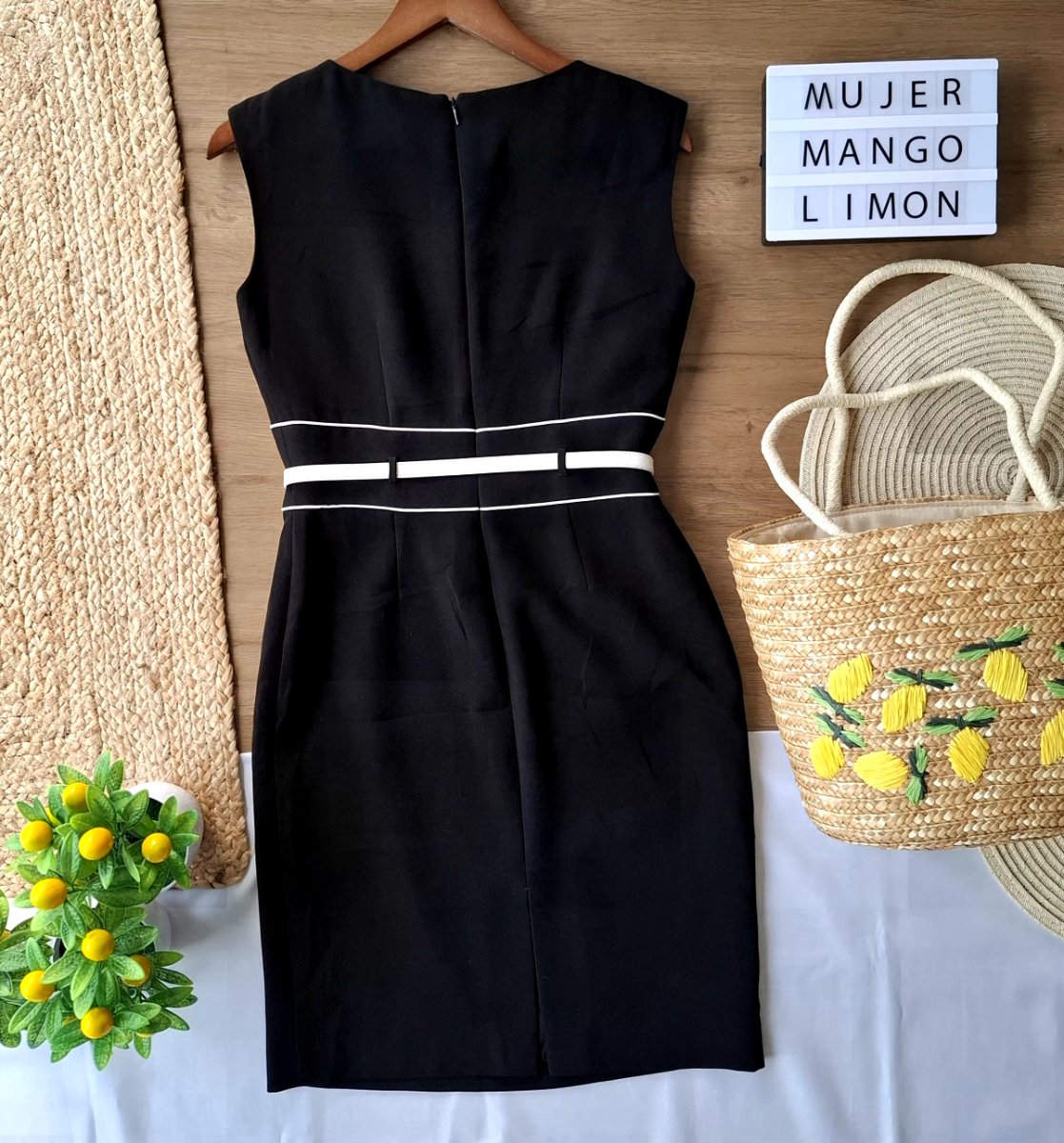 Vestido TAHARI Elegancia en Contraste — miniatura 3
