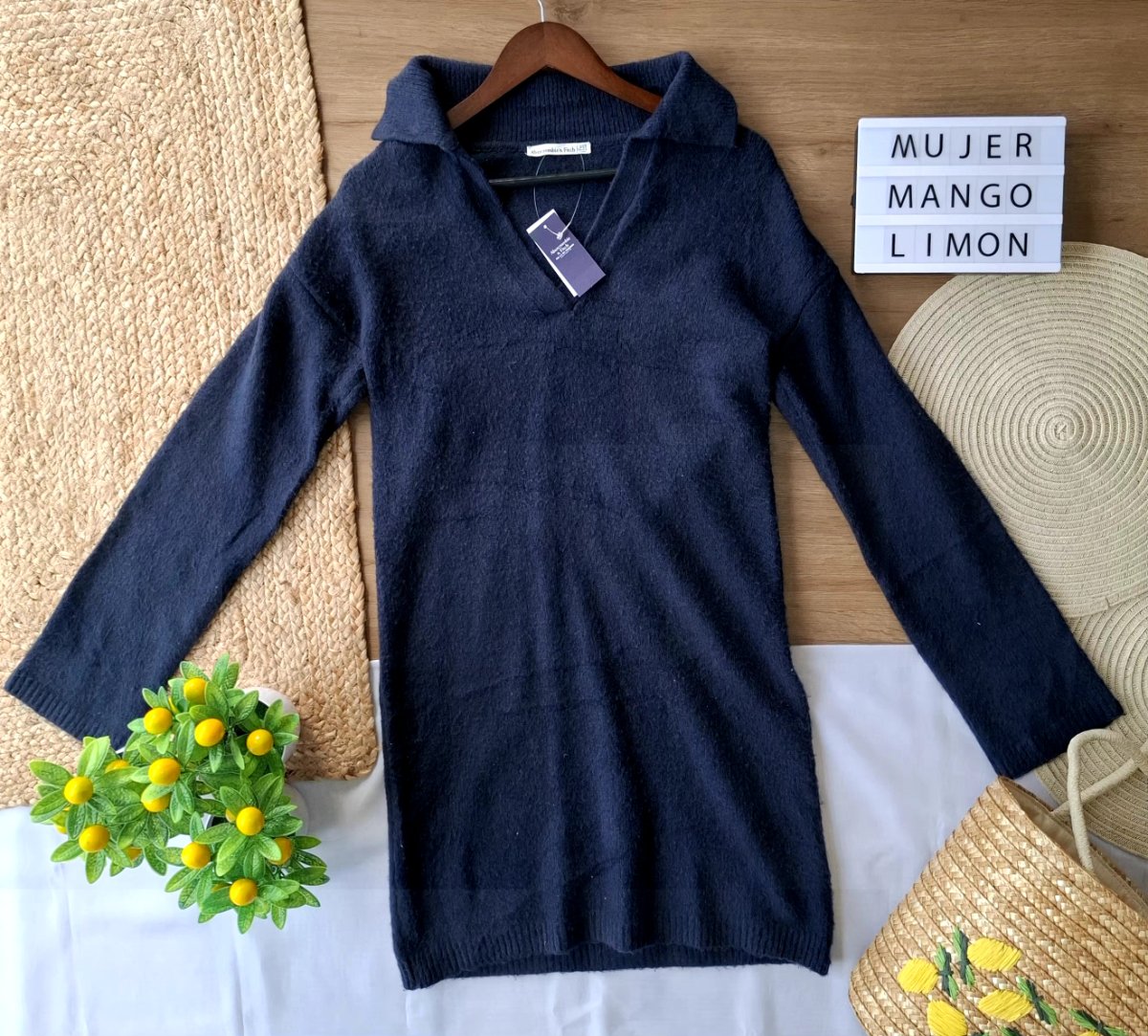 Suéter ABERCROMBIE & FITCH Azul Profundo — miniatura 2