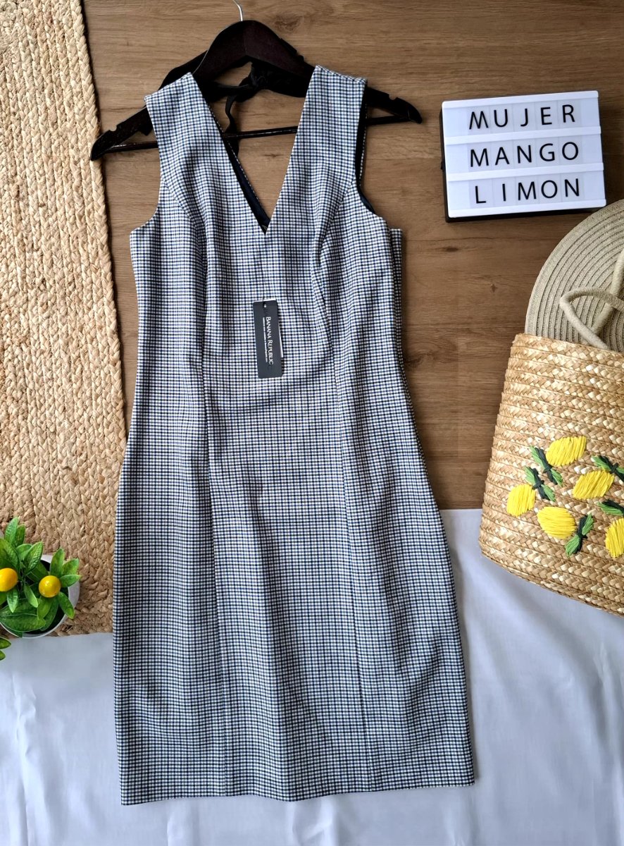 Vestido BANANA REPUBLIC Elegancia a Cuadros — miniatura 2