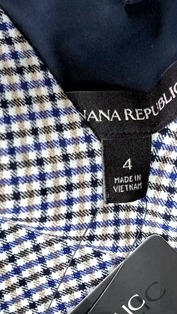 Vestido BANANA REPUBLIC Elegancia a Cuadros — miniatura 4