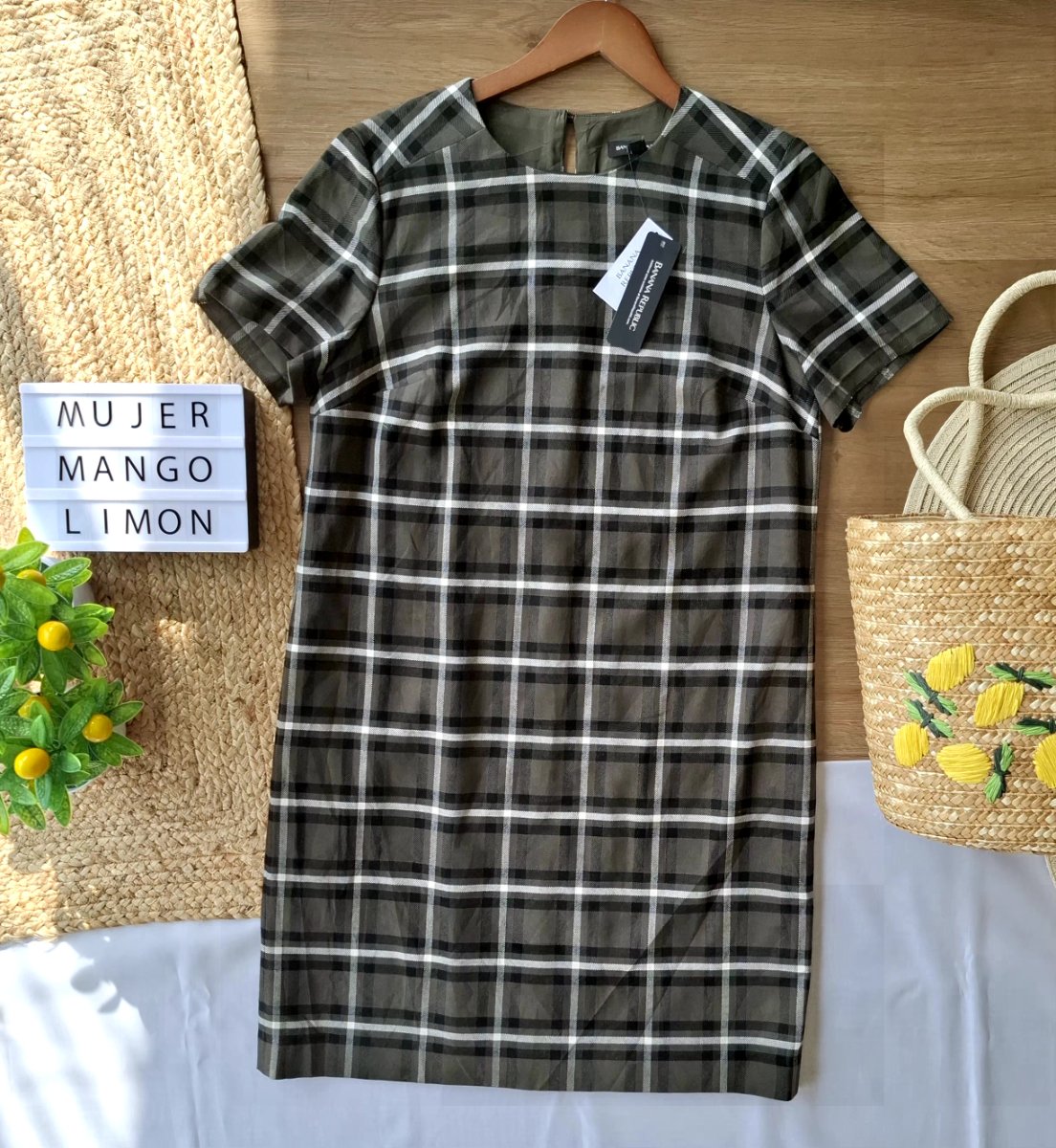 Vestido BANANA REPUBLIC Cuadros de Otoño — miniatura 2