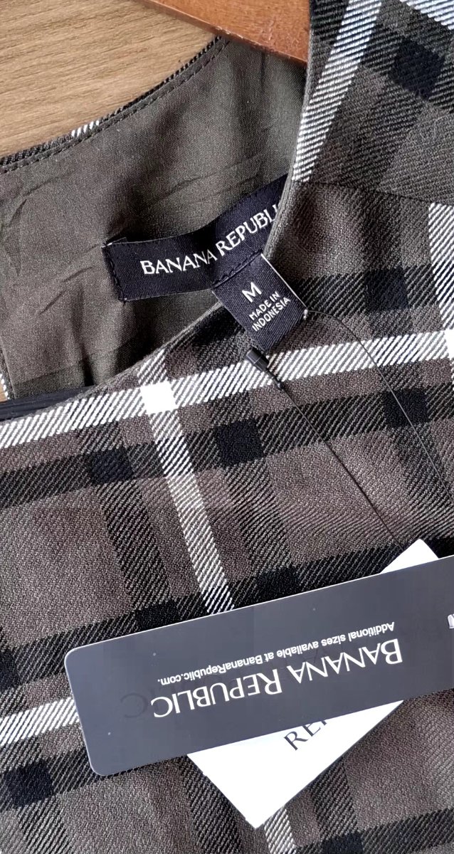 Vestido BANANA REPUBLIC Cuadros de Otoño — miniatura 4