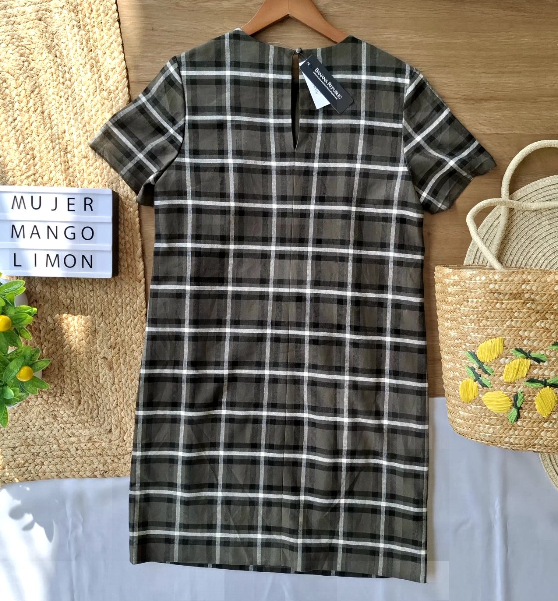 Vestido BANANA REPUBLIC Cuadros de Otoño — miniatura 3