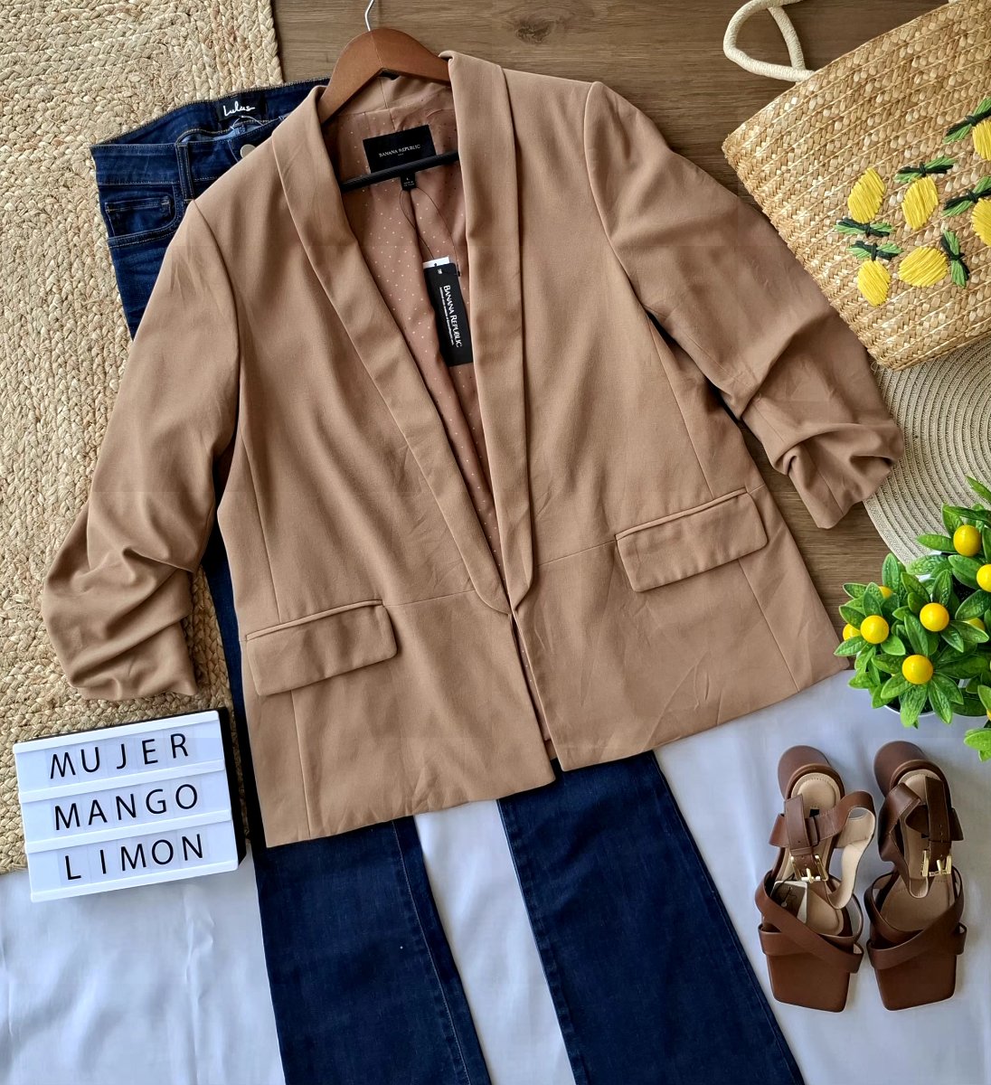 Blazer BANANA REPUBLIC Camel — miniatura 2