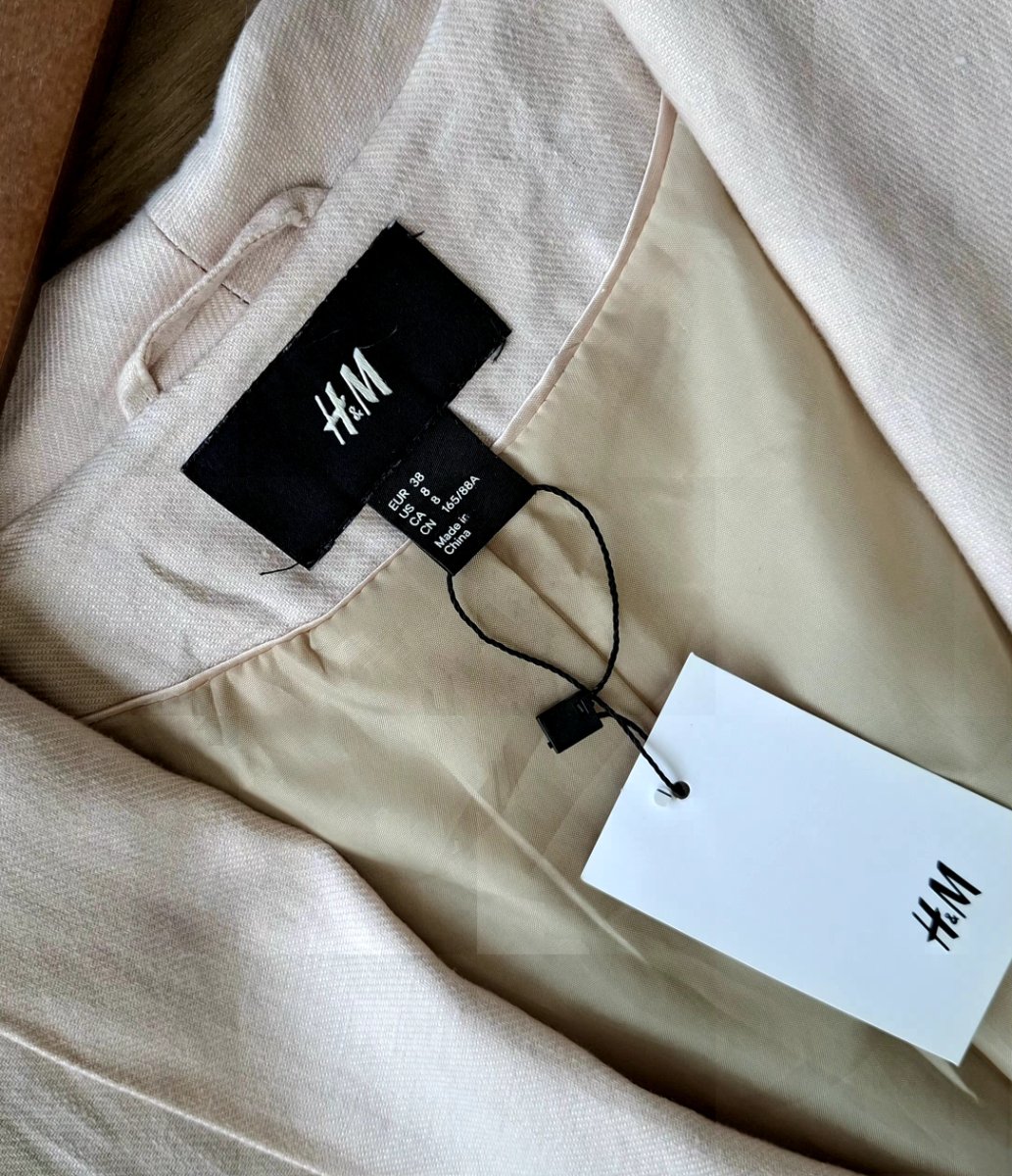 Blazer H&M Lino Natural — miniatura 5