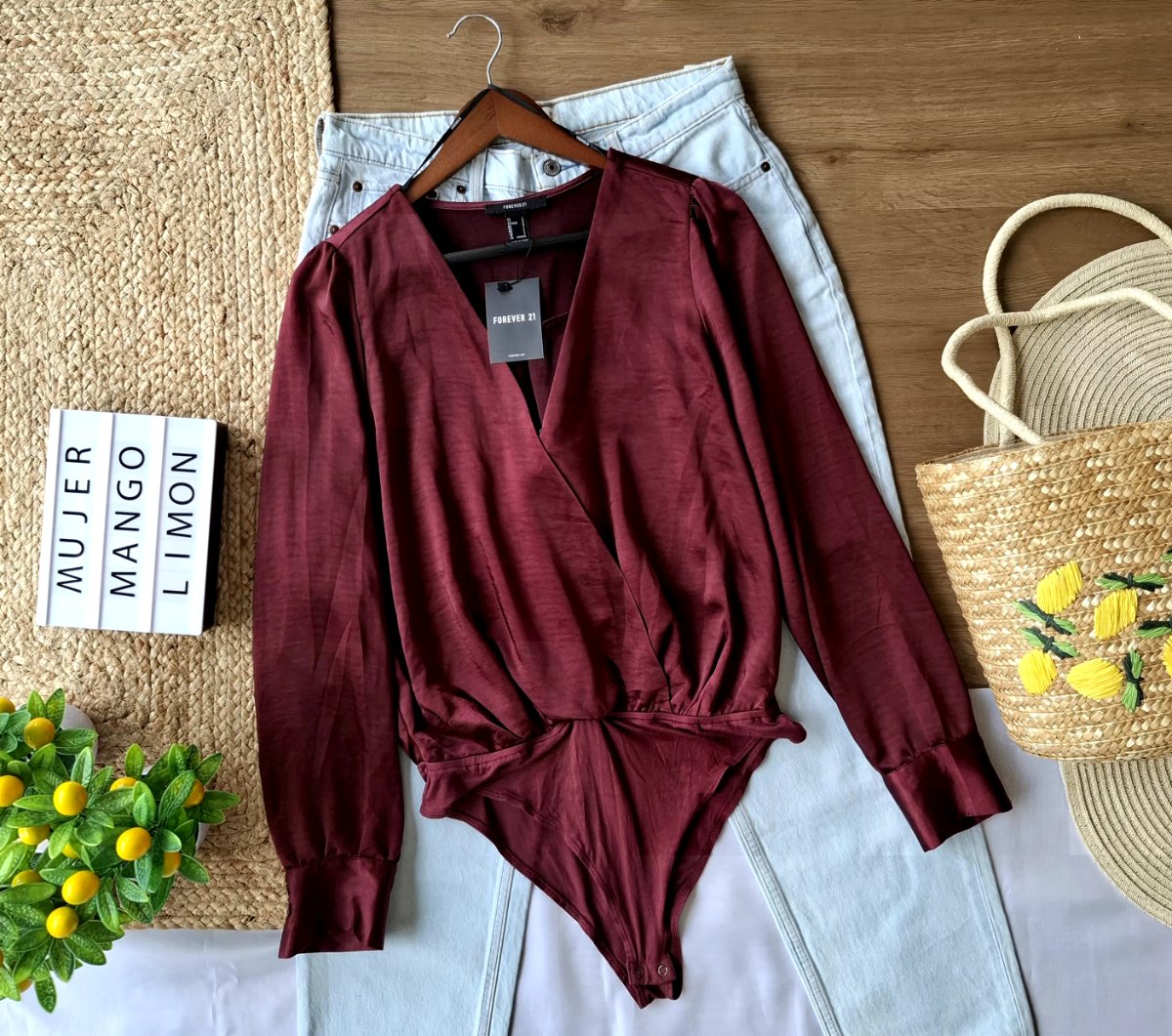 Body FOREVER 21 Vino Tinto — miniatura 5