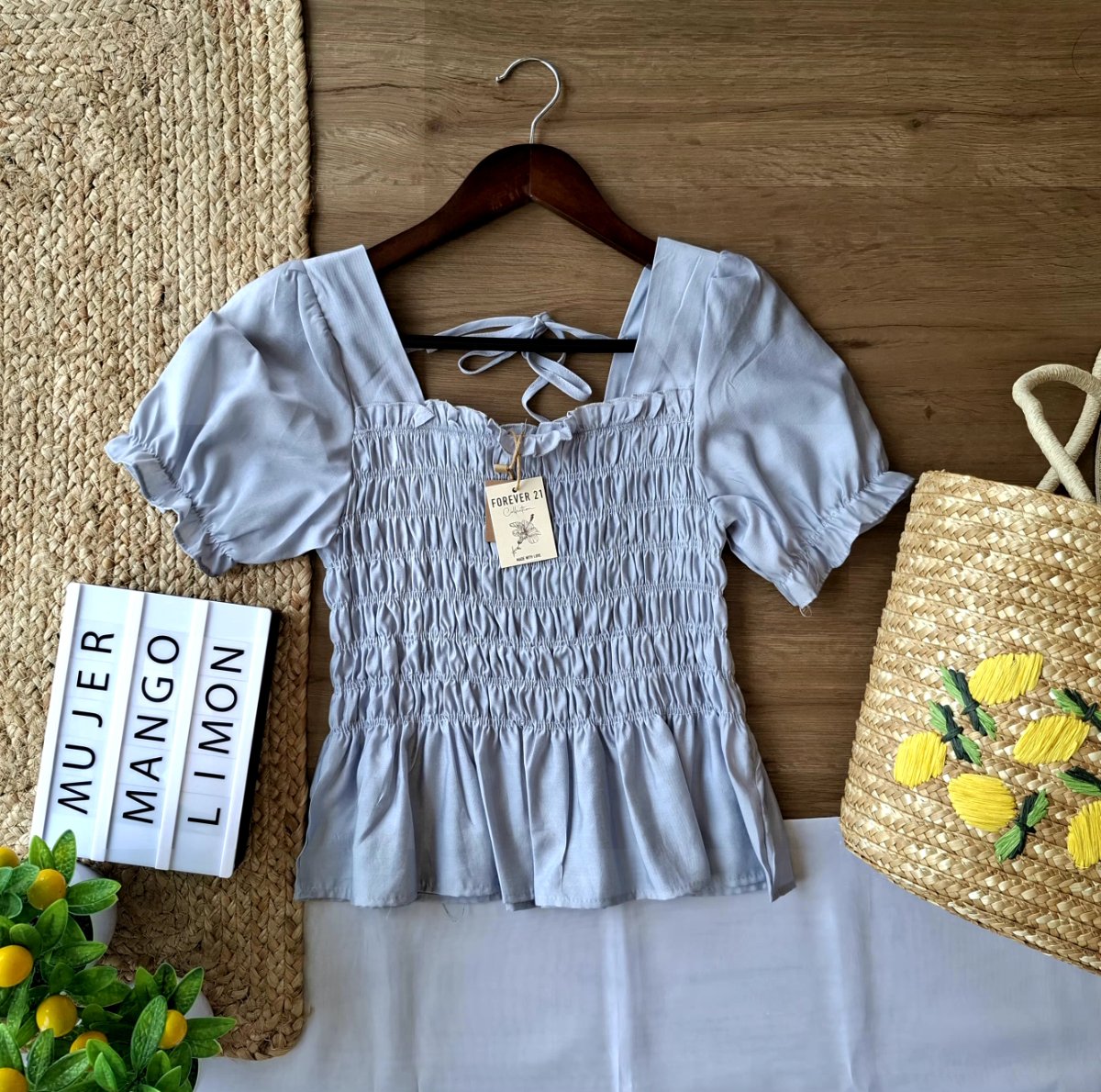 Blusa FOREVER 21 COLLECTION Cielo — miniatura 2