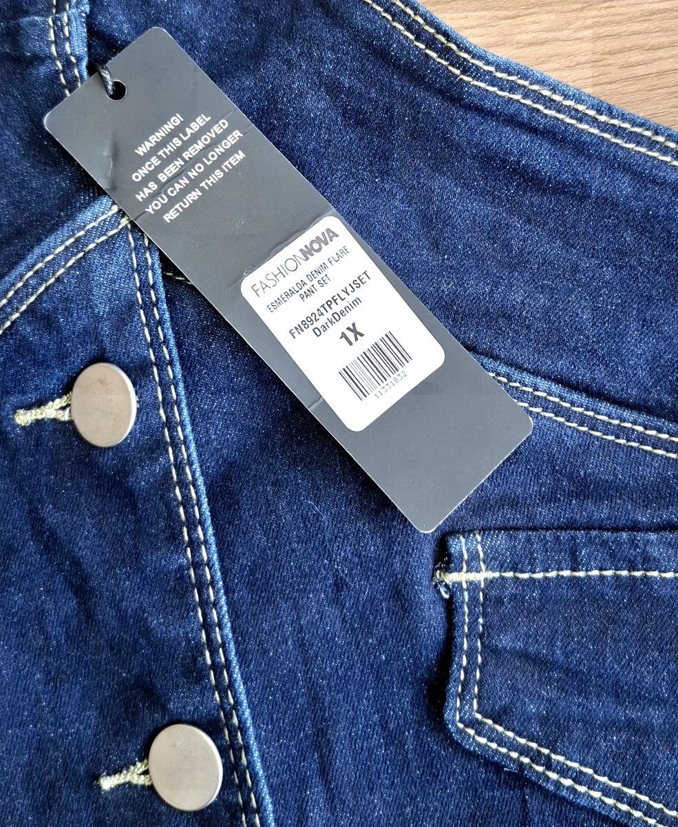 Blusa FASHION NOVA Denim Corset — miniatura 4