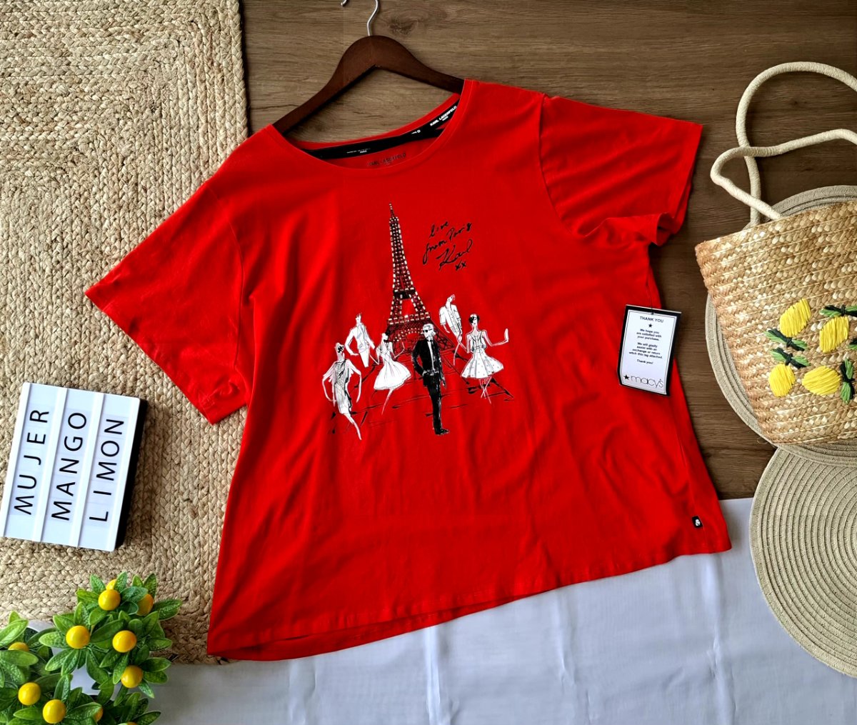 Camiseta KARL LAGERFELD PARIS Bonjour Paris — miniatura 2