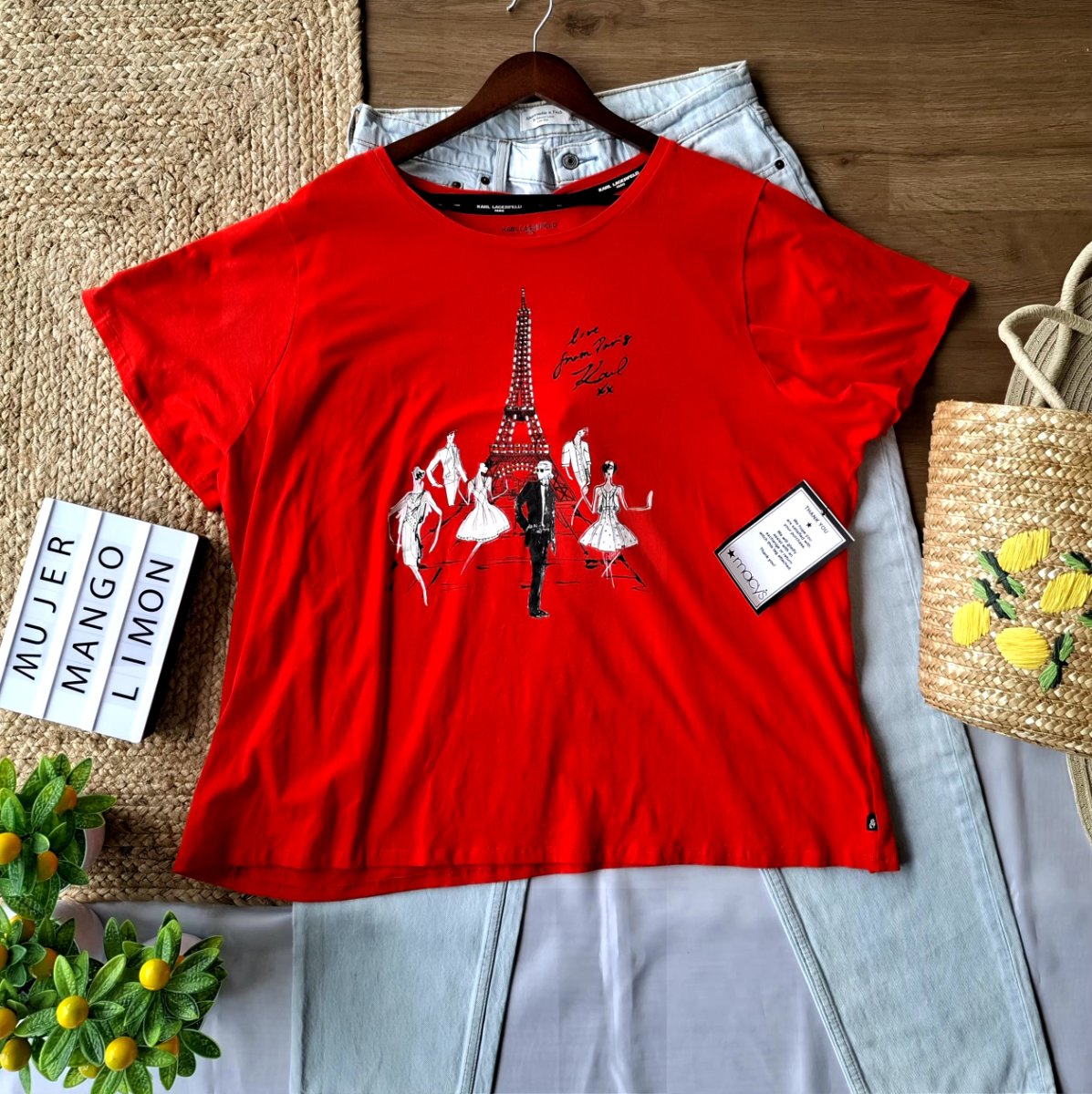 Camiseta KARL LAGERFELD PARIS Bonjour Paris — miniatura 5