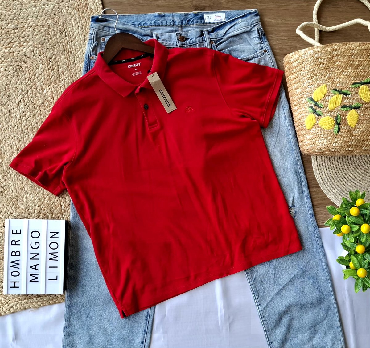 Polo DKNY JEANS Rojo Clásico — miniatura 5