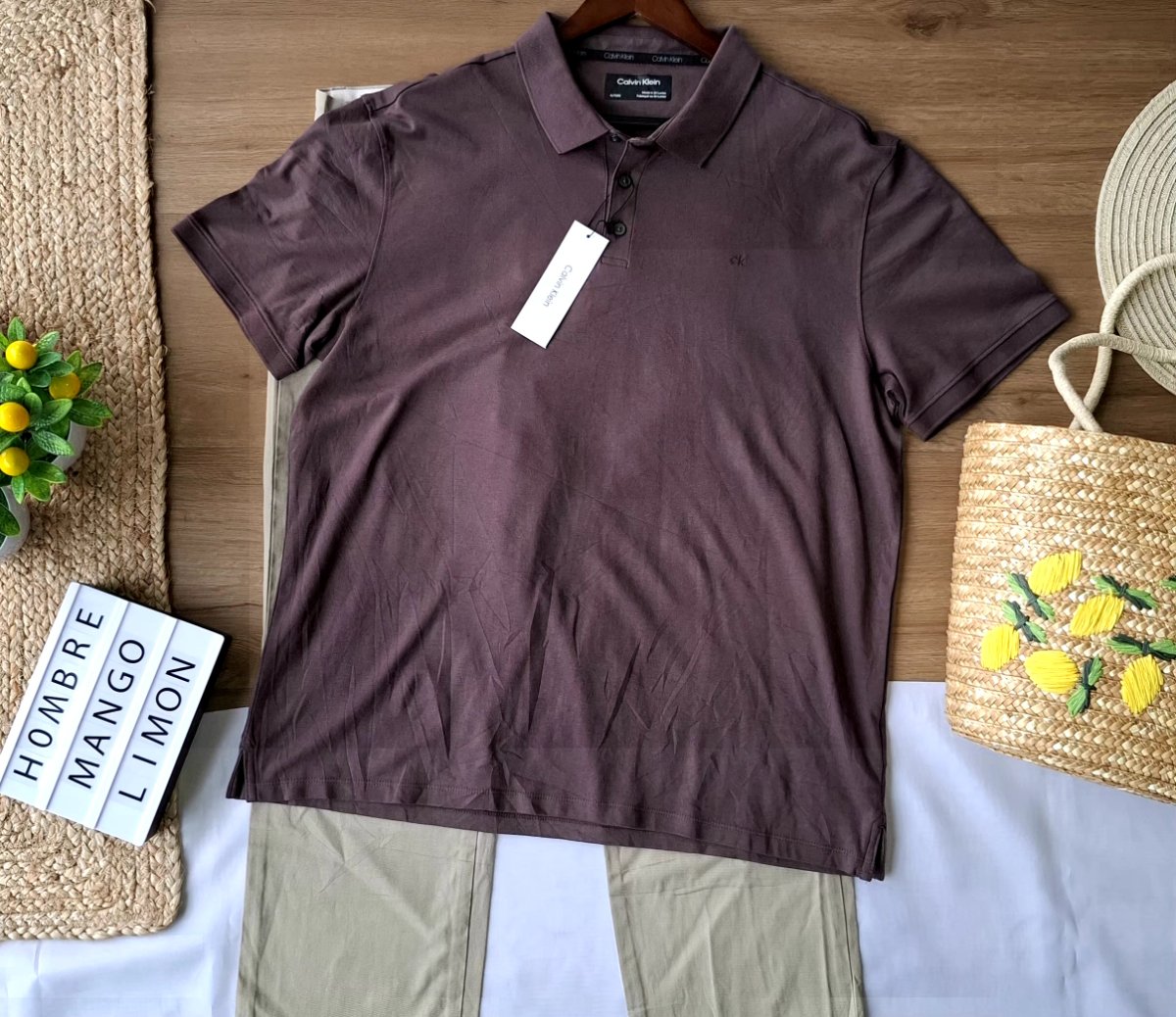 Polo CALVIN KLEIN Moka — miniatura 5