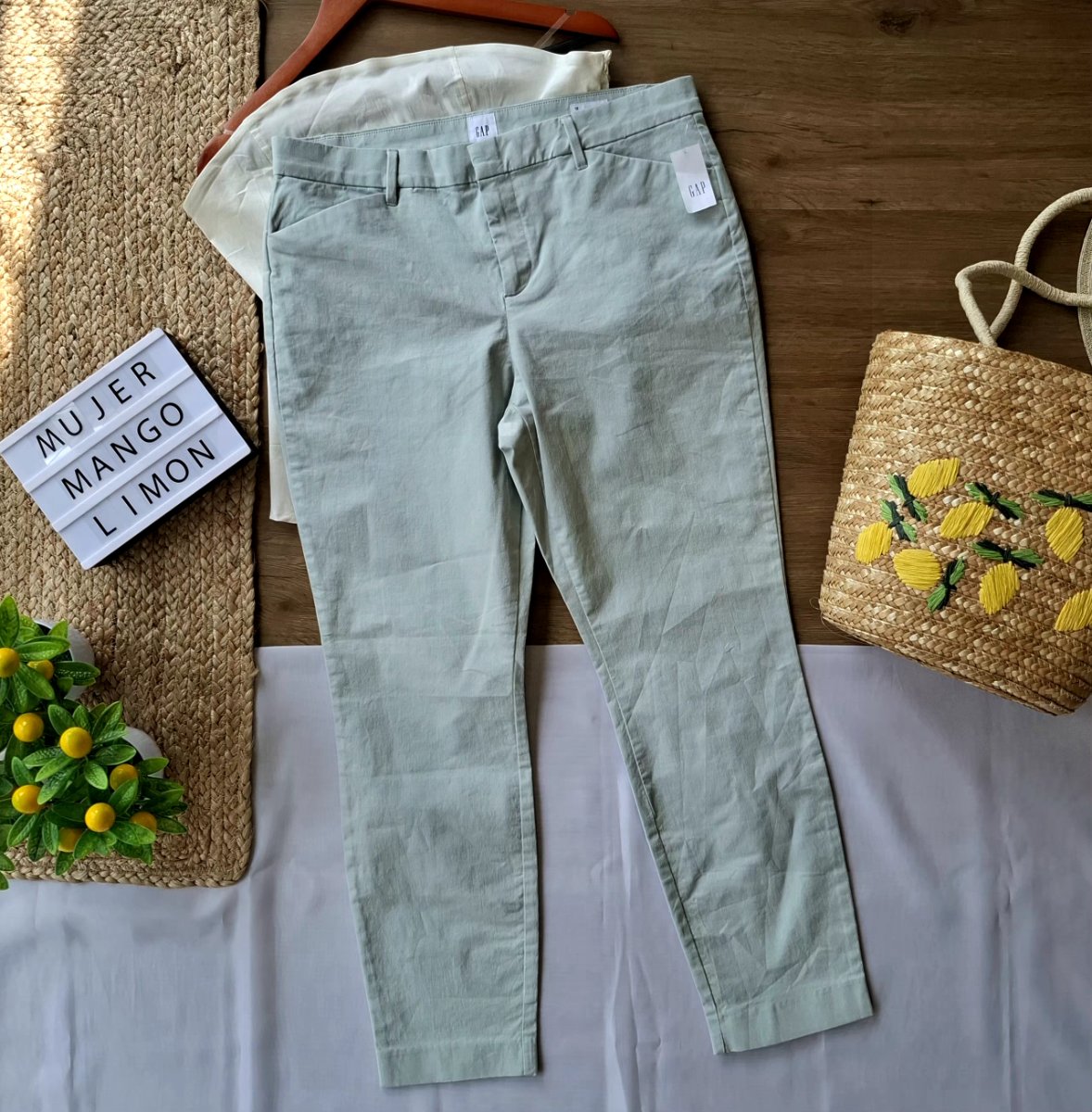 Pantalón GAP Signature Ankle Menta — miniatura 5