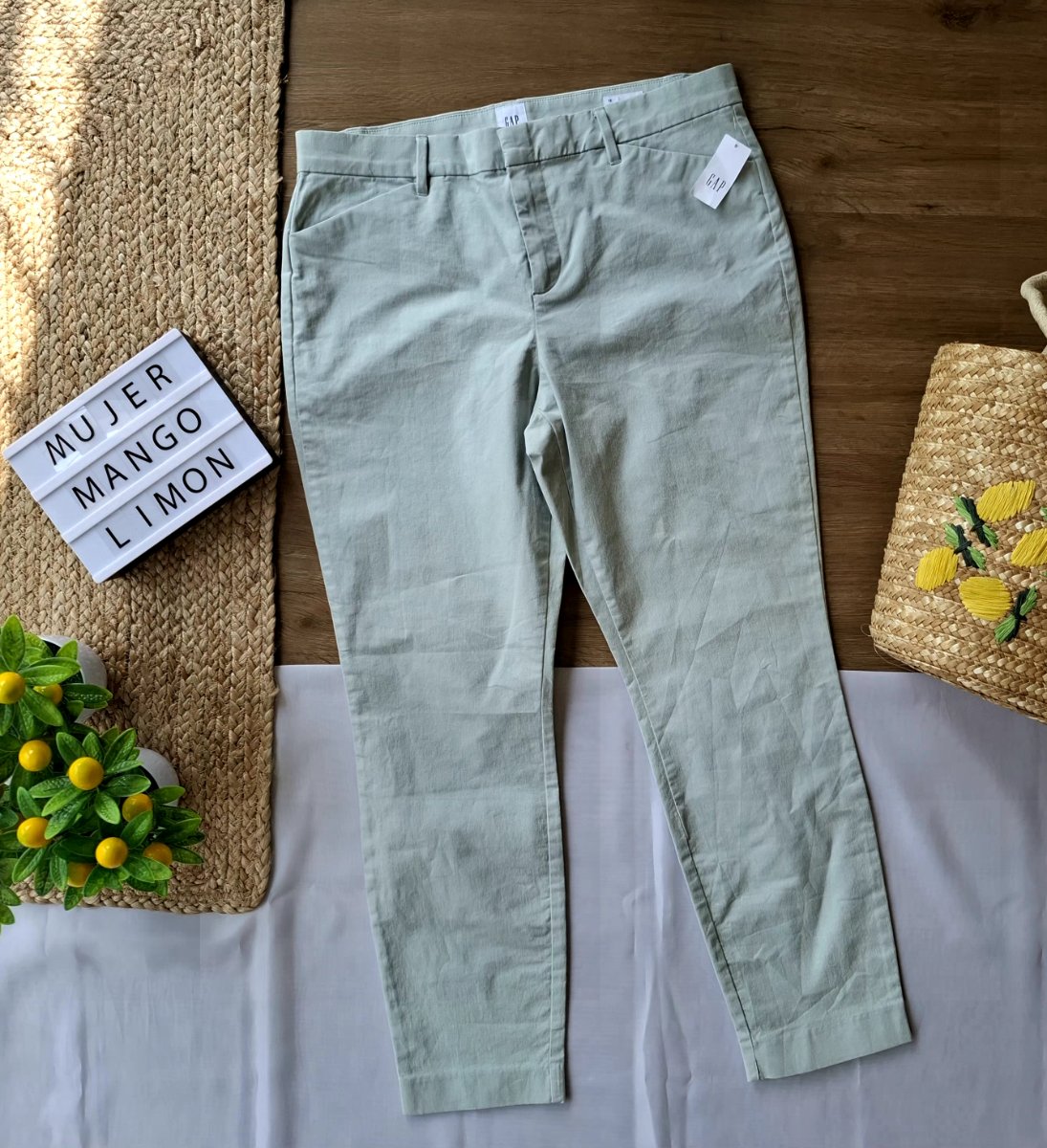 Pantalón GAP Signature Ankle Menta — miniatura 3