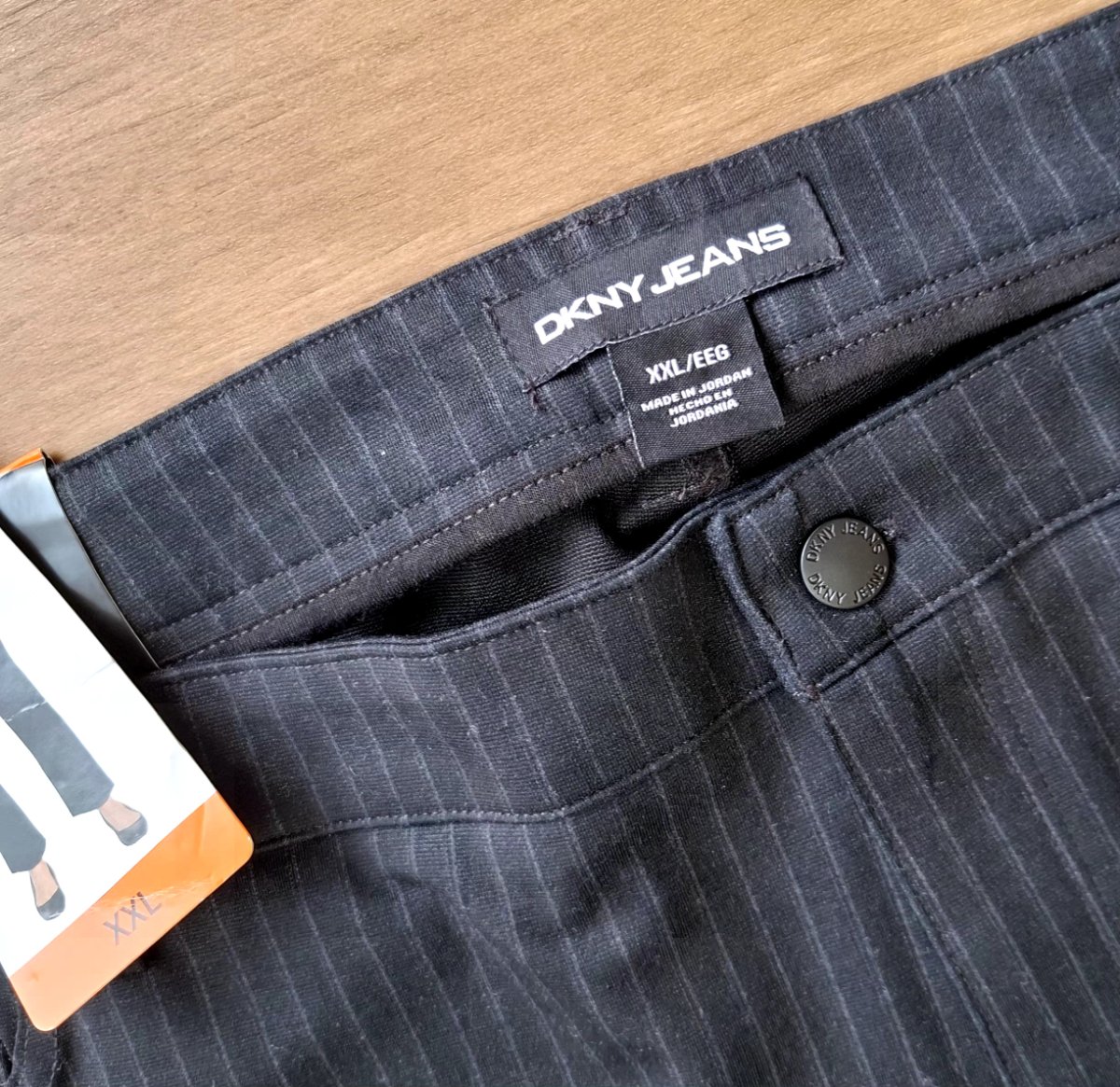 Pantalón DKNY JEANS Pinstripe Black — miniatura 3