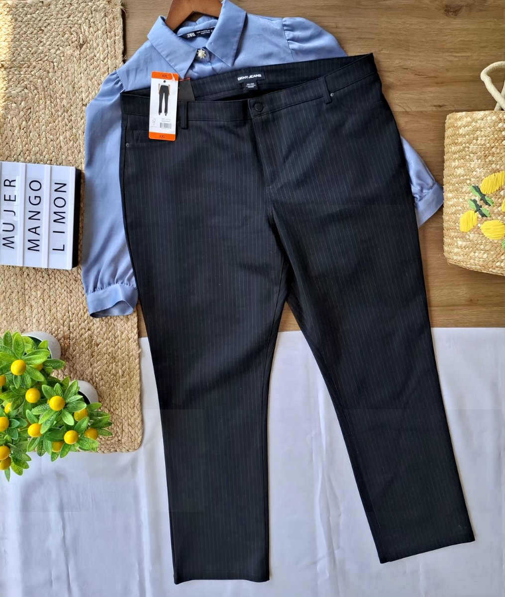 Pantalón DKNY JEANS Pinstripe Black — miniatura 5