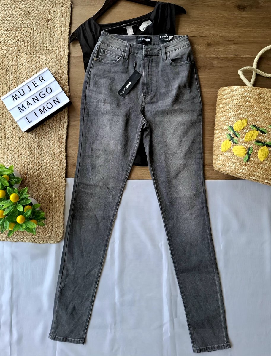 Jeans FASHION NOVA Grey Wash Skinny — miniatura 5