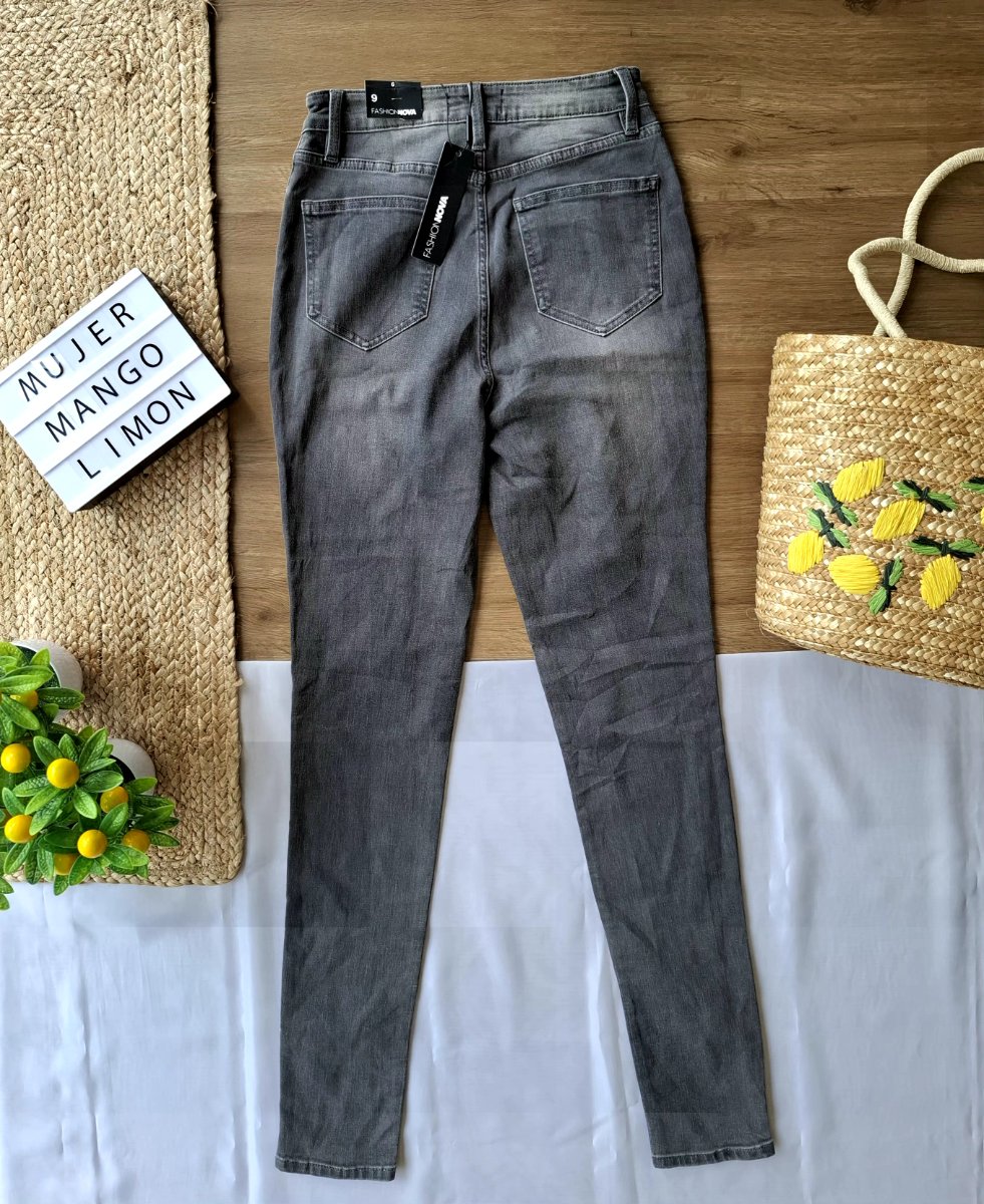 Jeans FASHION NOVA Grey Wash Skinny — miniatura 3