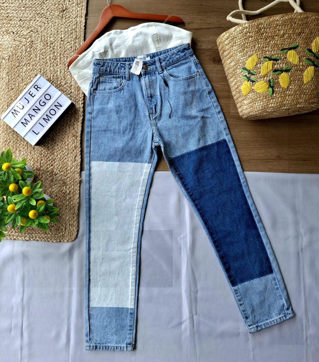 Jeans PRINCESS POLLY Patchwork Blue — miniatura 5