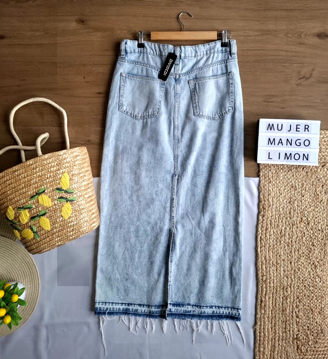 Falda Denim DIVIDED Blue Revival — miniatura 4