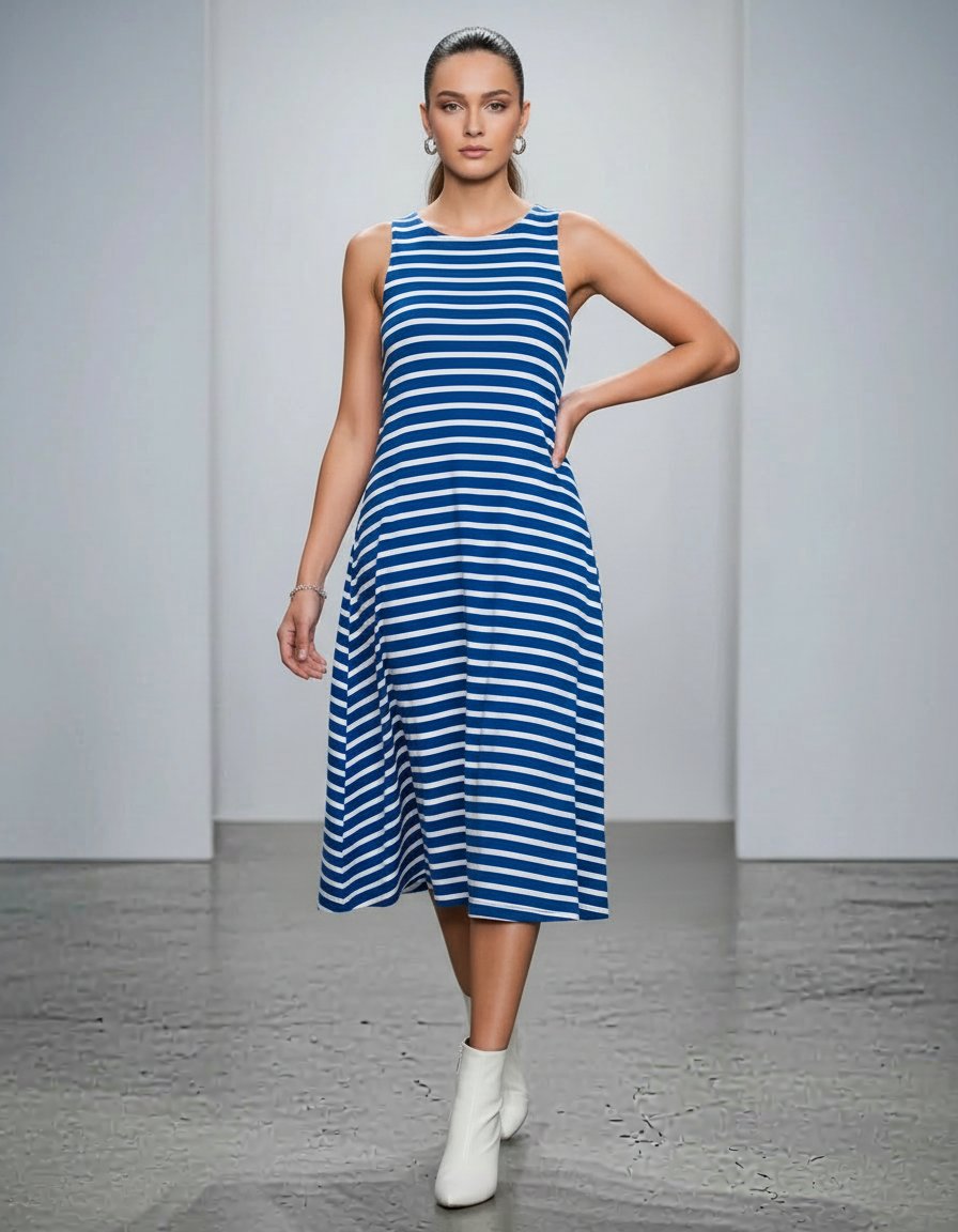 Vestido OLD NAVY Azul con Blanco