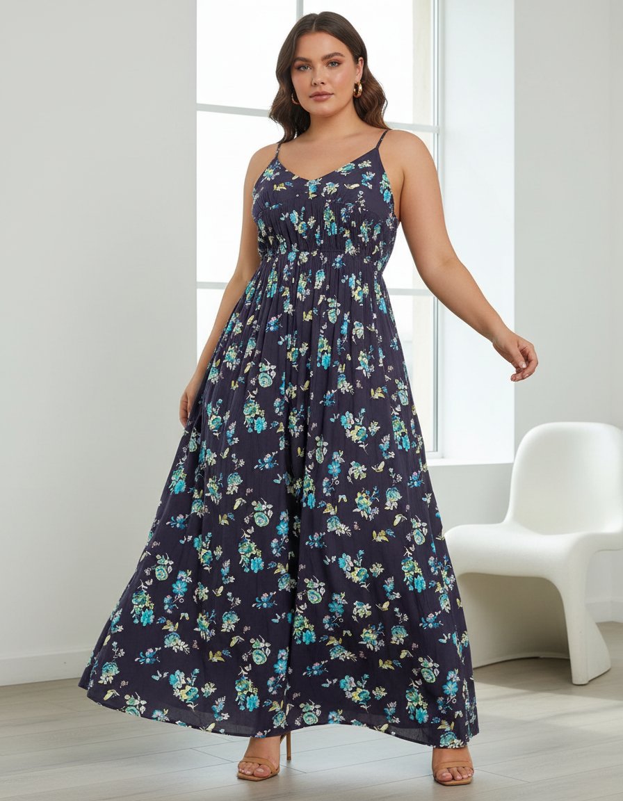 Vestido LC Lauren Conrad morado floreal