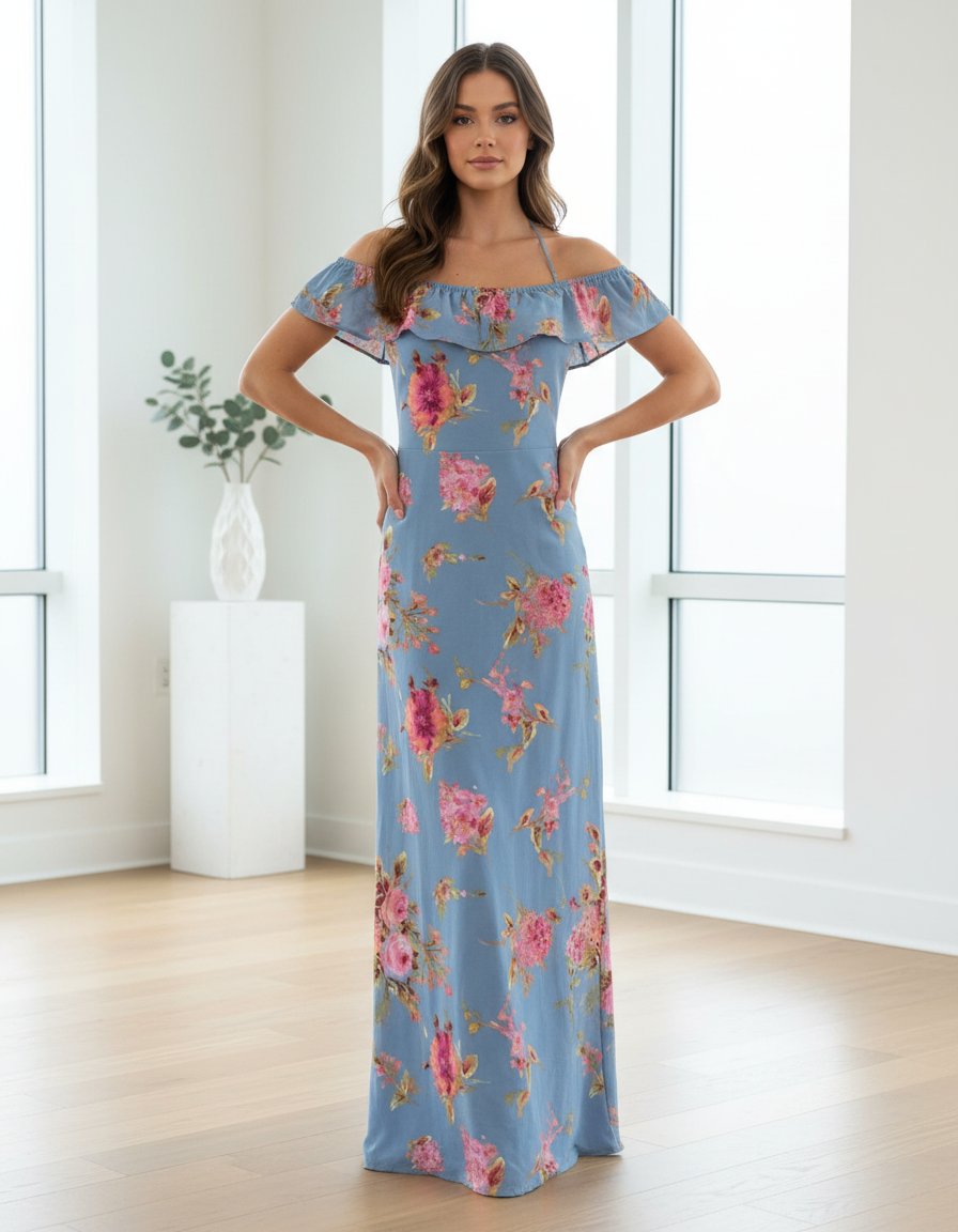 Vestido Wild Fable azul floreado