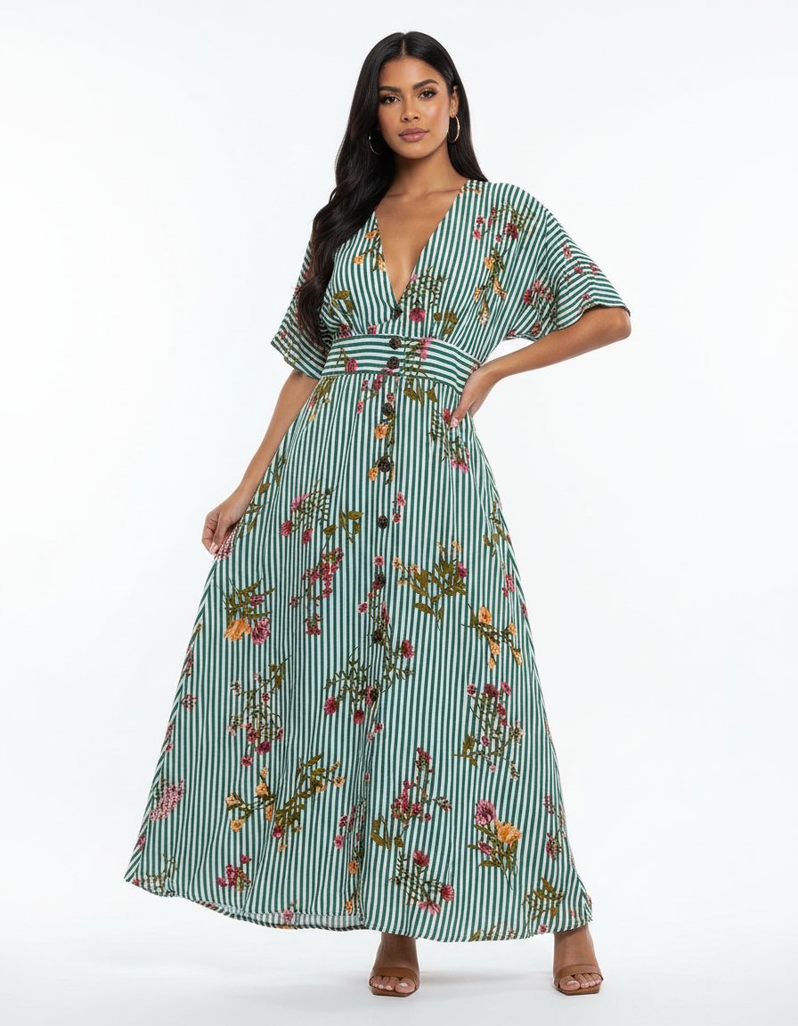 Vestido Forever 21 verde