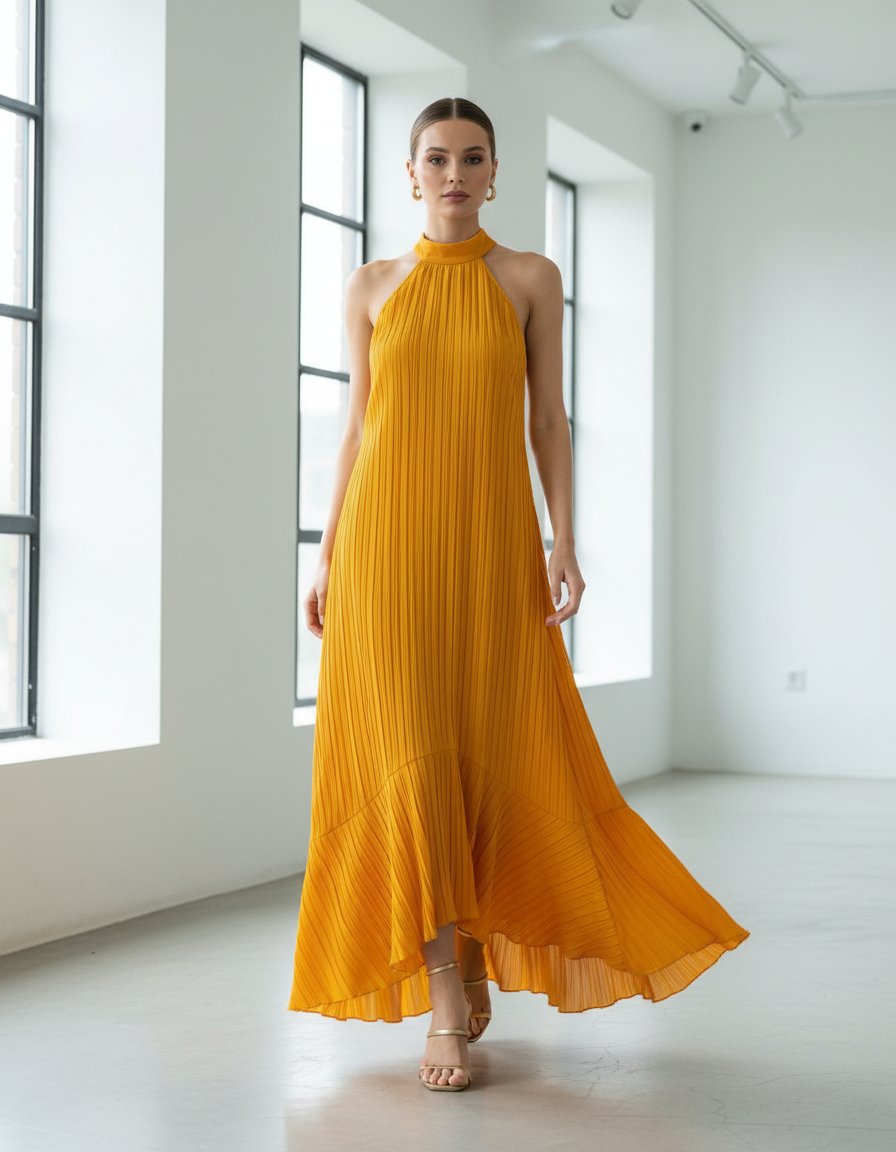 Vestido de ZARA amarillo