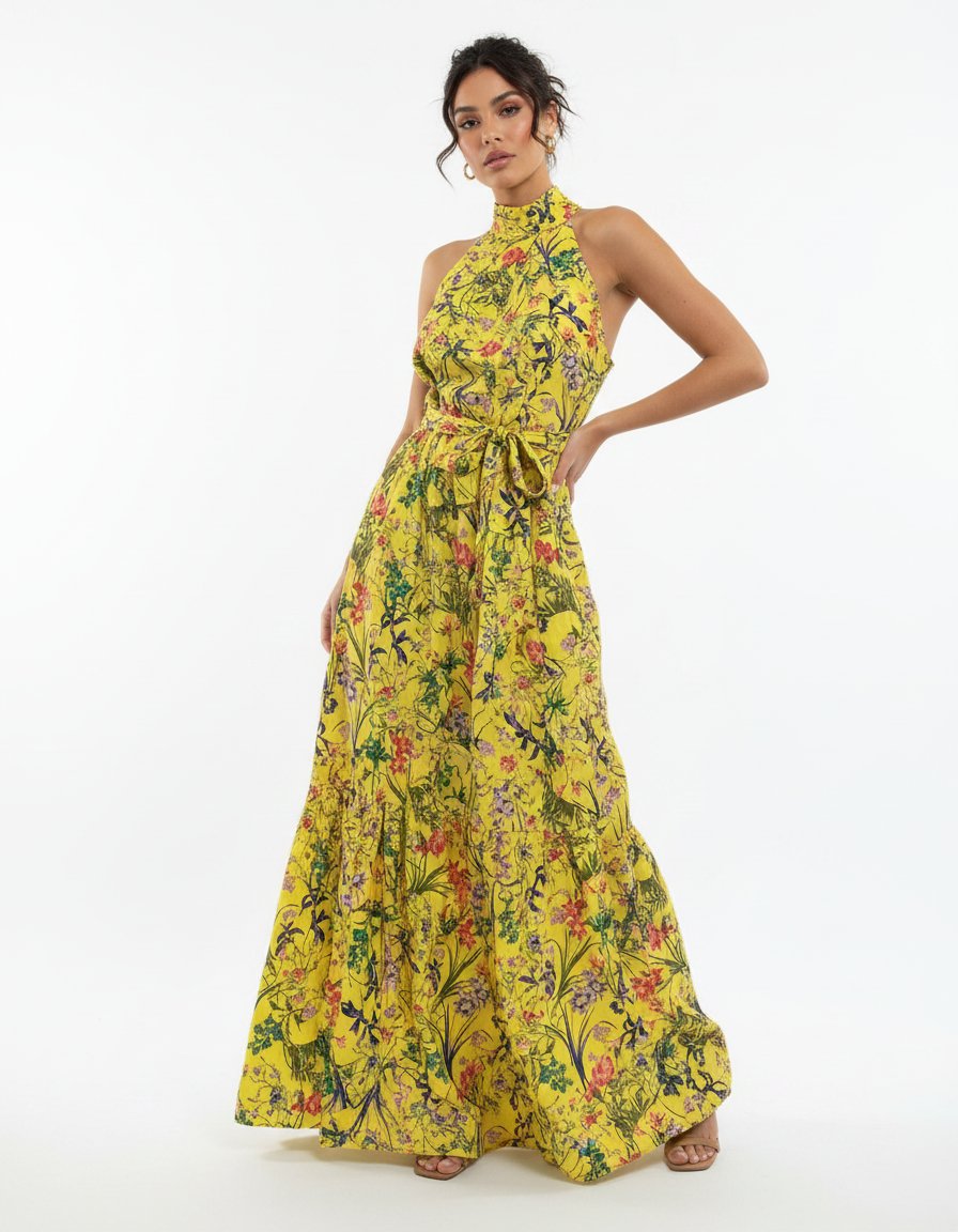 Vestido NINE EIGTH Amarillo Tropical
