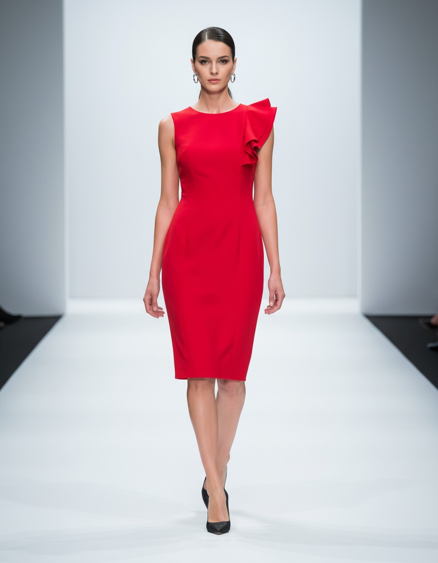 Vestido Calvin Klein rojo — miniatura 2