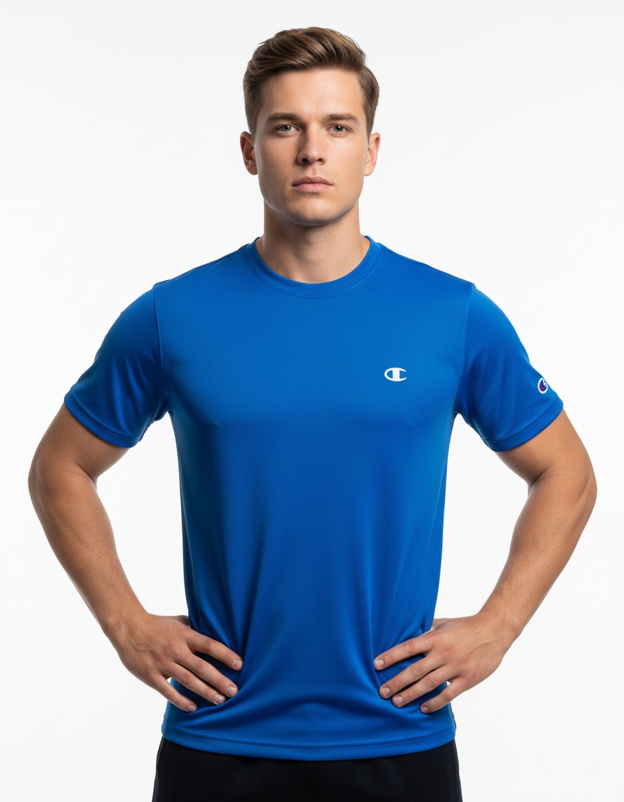 Playera CHAMPION Athleticwear Azul Rey