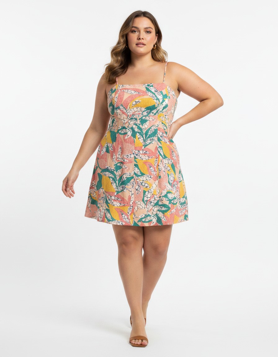 Vestido Floral Tropical NINE WEST Multicolor — miniatura 2