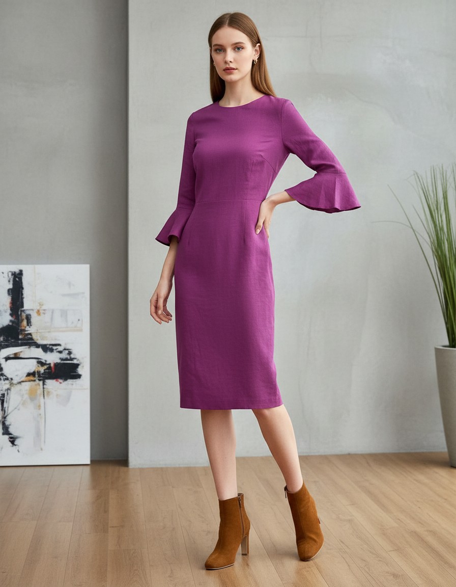 Vestido BANANA REPUBLIC Orquídea — miniatura 2