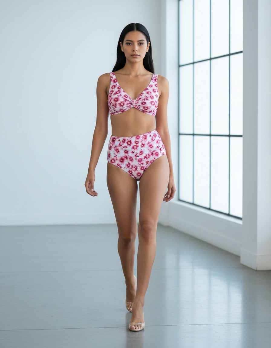 Bikini Floral PRIMARK de Tiro Alto