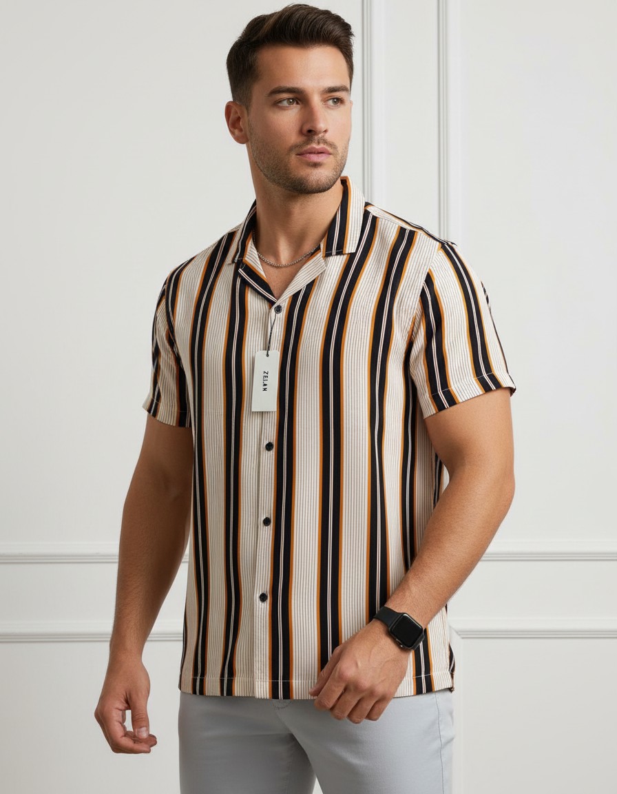 Camisa Resort FOREVER 21 Rayas Vintage