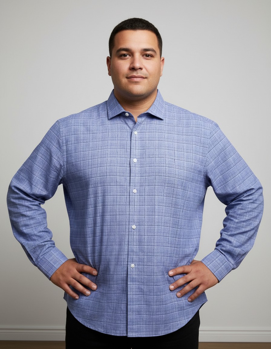 Camisa TOMMY HILFIGER Stretch Cuadros Azul
