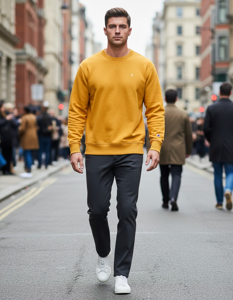 Sudadera CHAMPION Amarillo Mostaza